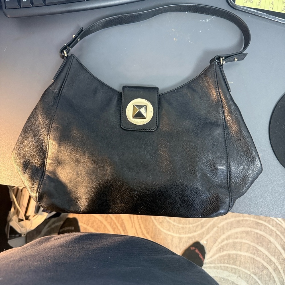 Kate Spade Black Leather Shoulder Bag